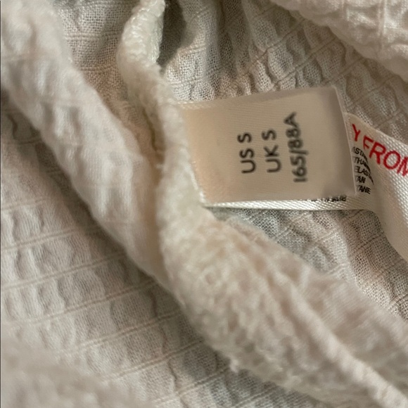 Free People White V-Neck Long Sleeve Blouse - Picture 7 of 7